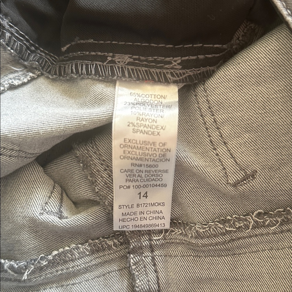 Democracy ab solution Gray Denim Jeans size 14 - Picture 8 of 8